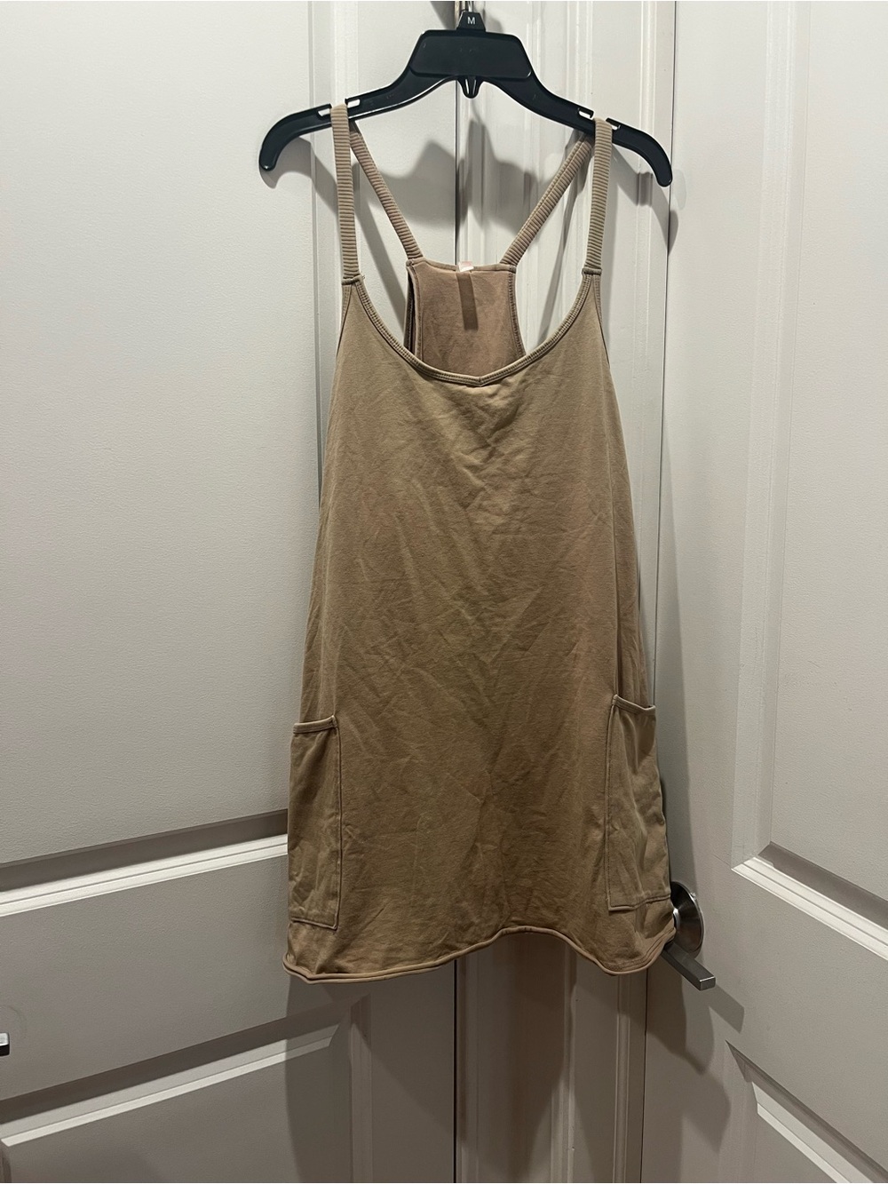Free People Taupe Camisole Mini Dress with Pockets